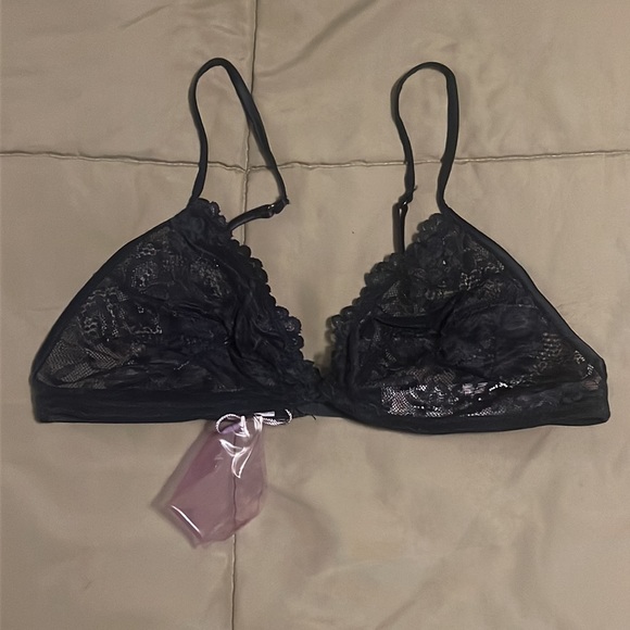 {NWOT} SAVAGE x FENTY Floral Lace Triangle Bralette - Picture 7 of 13